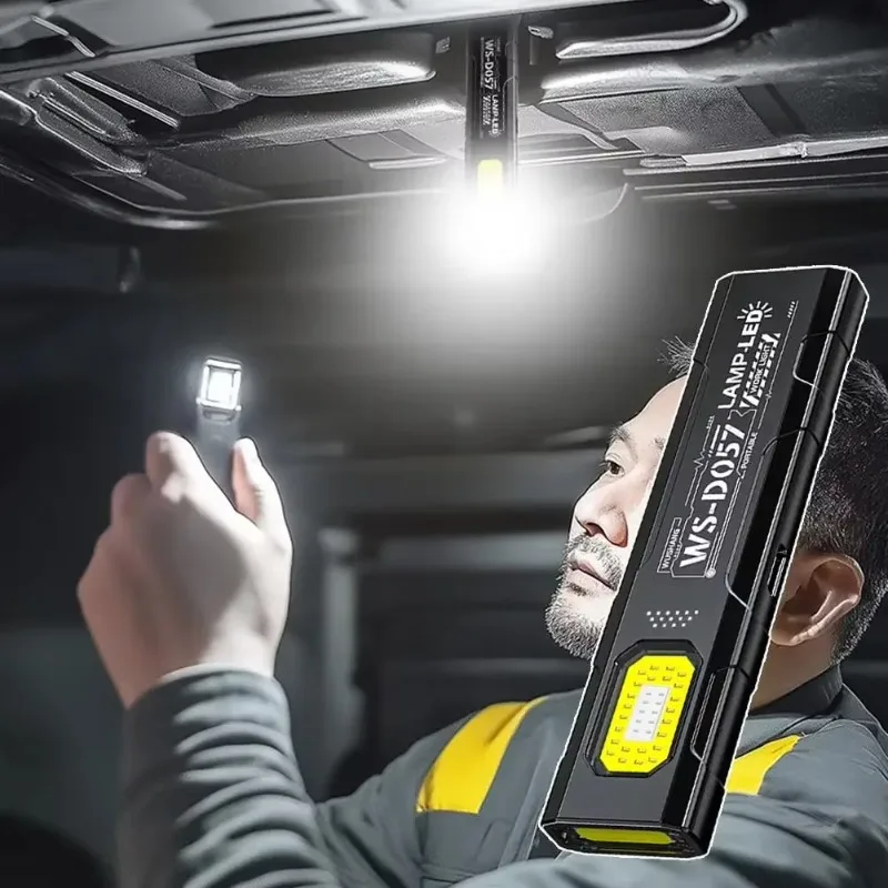 Mini Portable Rechargeable LED Torch Light Waterproof Outdoor Work Pocket Flashlight Magnetic Grip Compact For EDC Camping Use