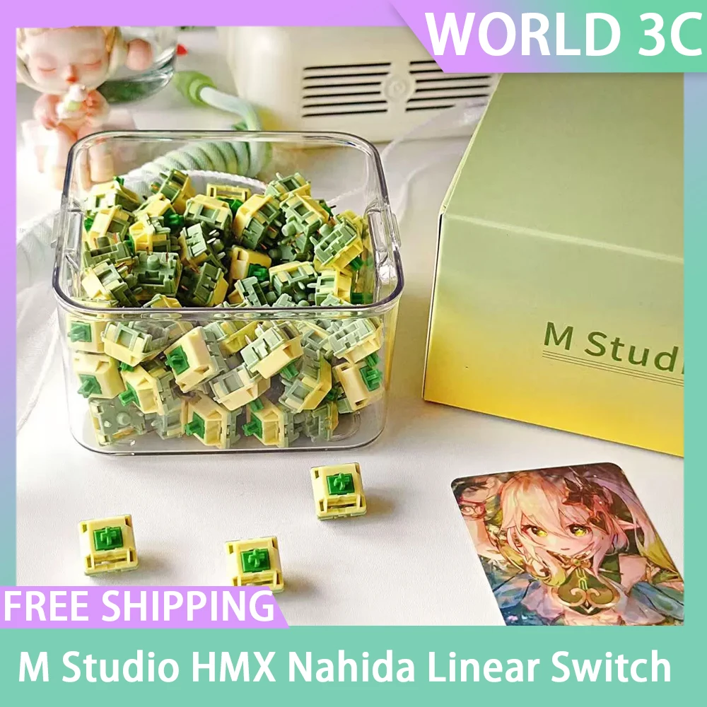 M Studio HMX Nahida Switch Linear Switch Mechanical Keyboard Axis Pc Gaming Keyboard Custom 5 Pins Switch HIFI Pre-Lubed Gifts