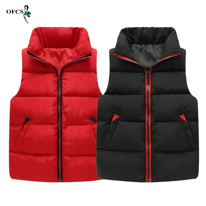 Kids Ultralight Down Vest Winter Children Clothes New Arrival Zipper Sleeveless Cotton-Padded Warm jacket Waistcoat Puffy Padded