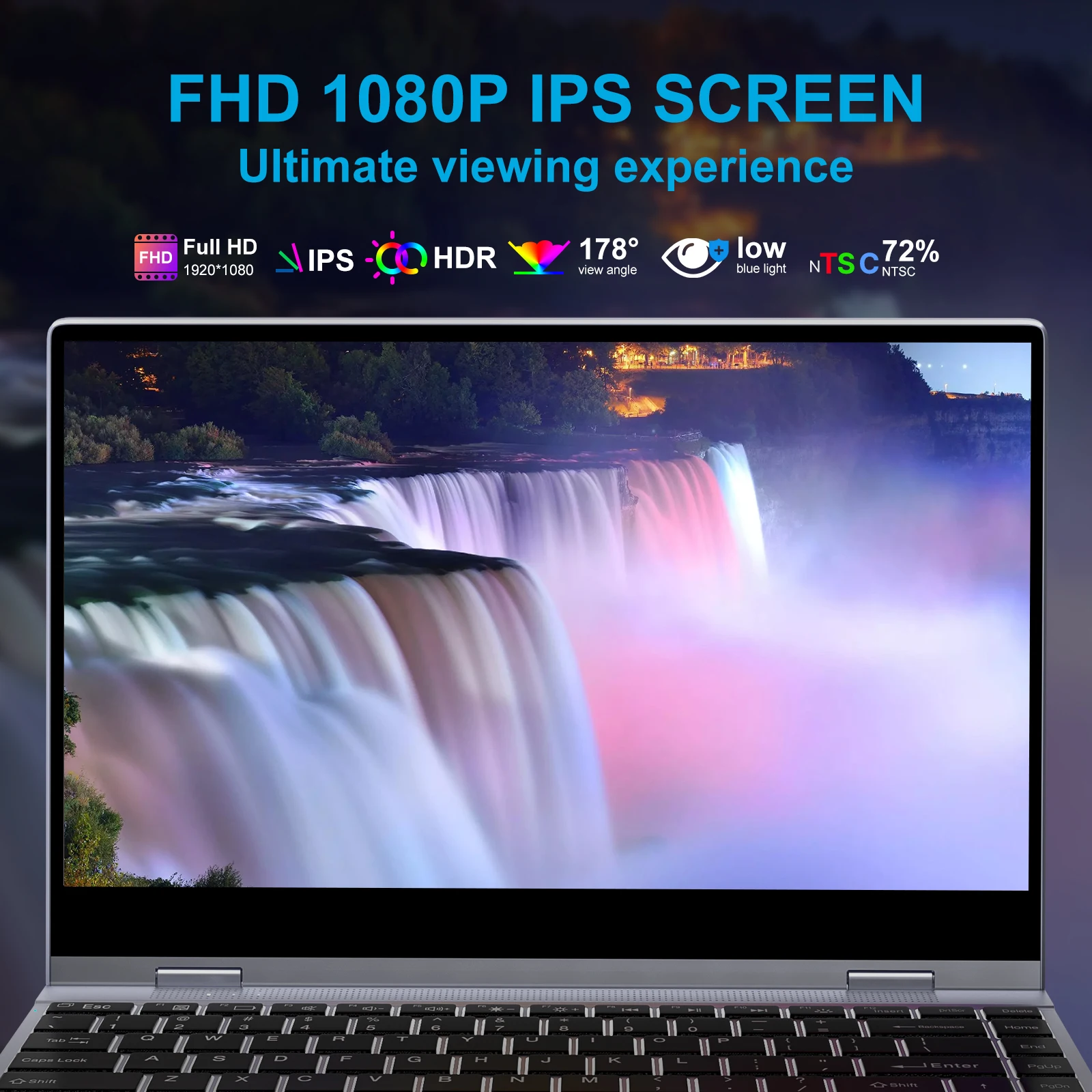 Imagem -04 - Dopesplay 14.1 Polegada Teclado Portátil Lapdock Monitor Embutido 10800mah Bateria 10 Pontos de Toque 1080p Hdr Ips Touchscreen Viagem