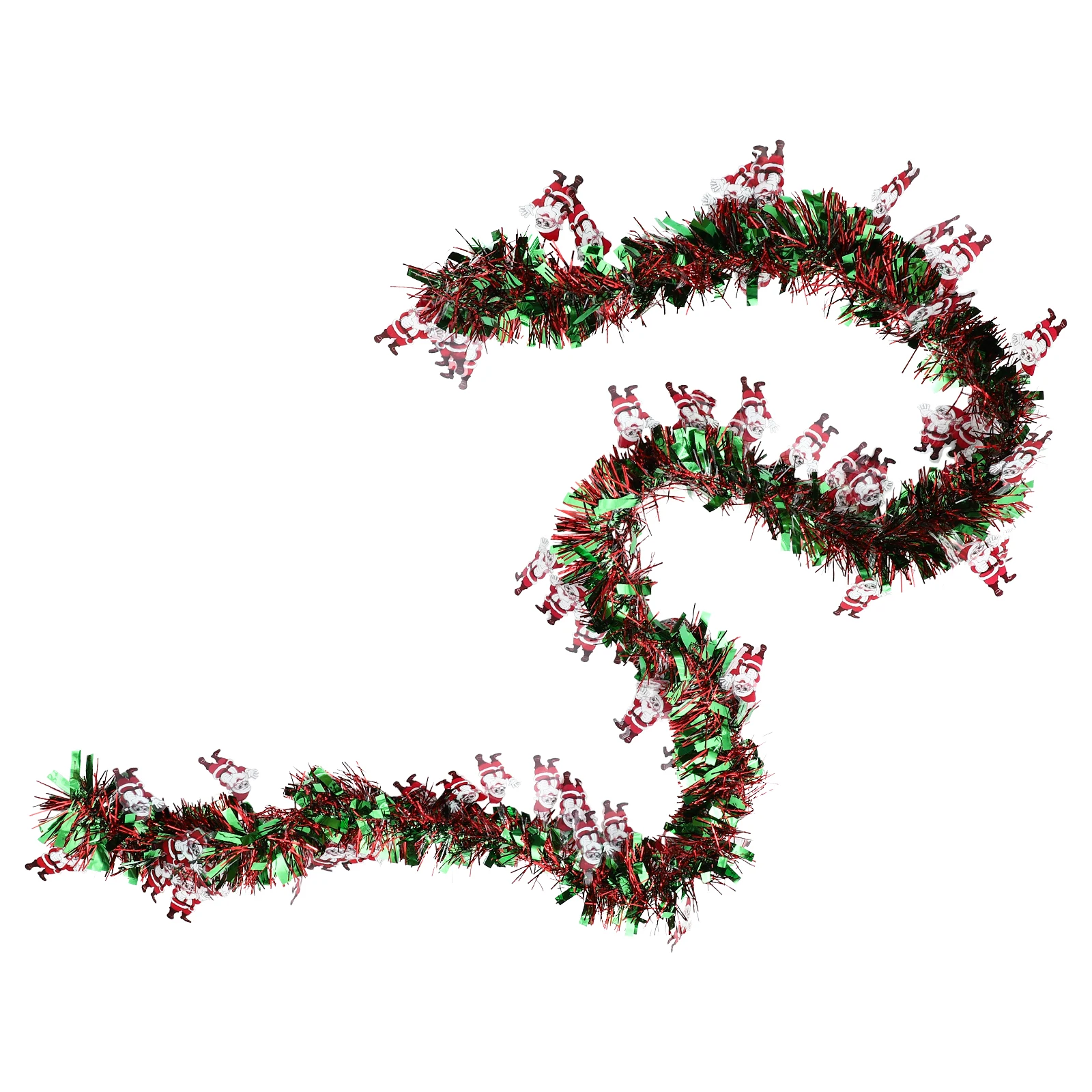 

4 PCS Christmas Garland Strips Plastic Holiday Party Decorations Festive Hanging Colored Ribbons for Xmas Tree Home Festival