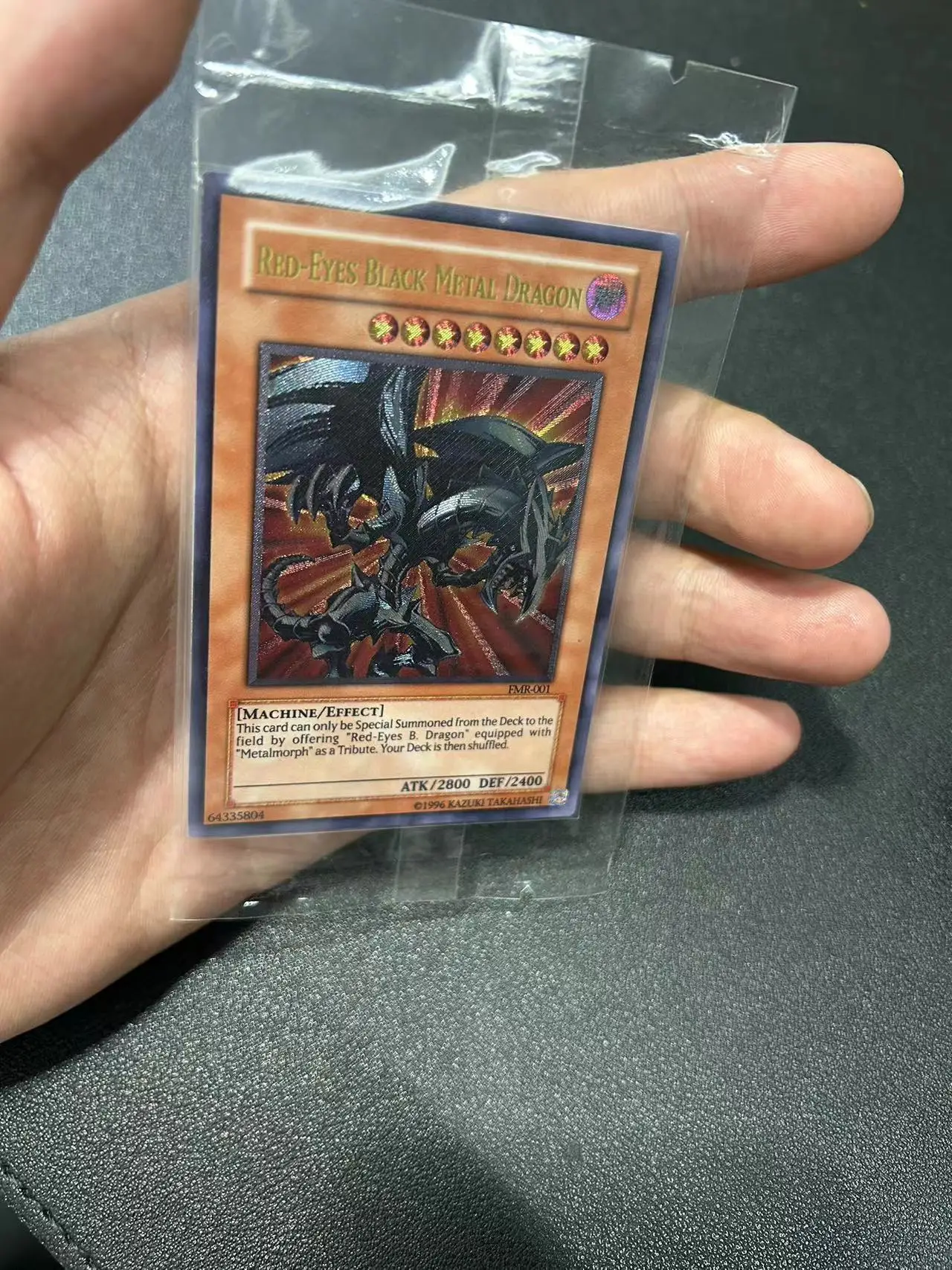 Yu Gi Oh Ultimate Rare/UTR TCG Red-Eyes Black Metal Dragon(MFR-001) Board Game English Collection customize Card (Not Original)