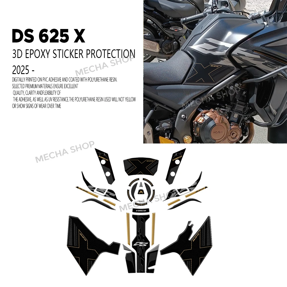 

Handguard Stickers for Voge Valico 625DSX 2025 DSX 625 Tank Pad Protection Kit Motorcycle Accessories 3D Stickers