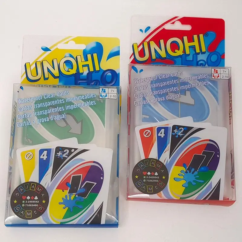 UNQHI crystal version board game card Mattel 112 water cards PVC brand high-definition durable card game party entertainment