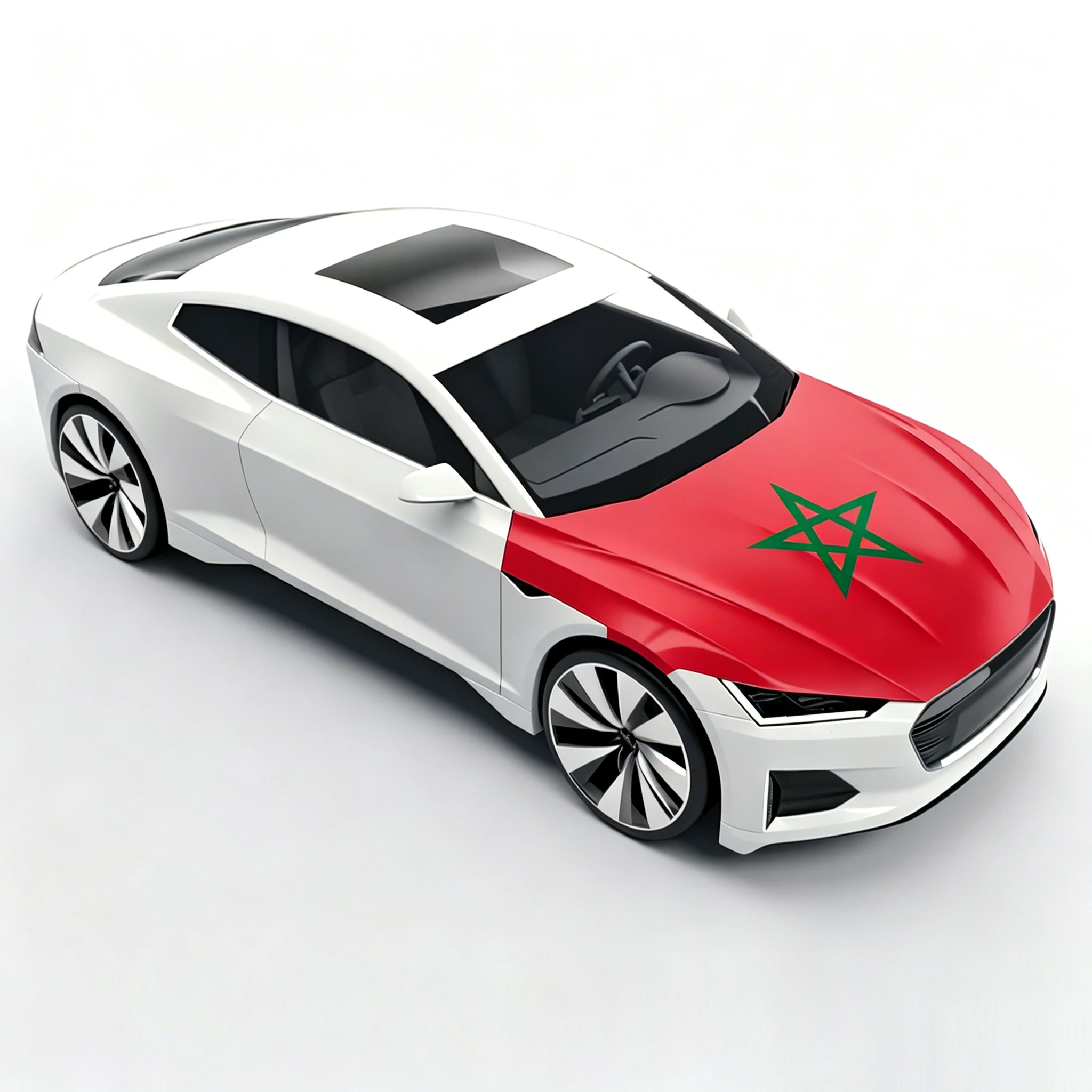 3.8x53ft Morocco Flag Car Engine Hood Cover Wrap for Vehicle Decoration National Flag For Decoration
