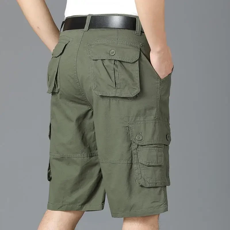 Big Size Men Oversize Cargo Shorts Summer Outdoor Essentials Male Streetwear Fashion Solid Vintage Casual Sport Short Pants B199