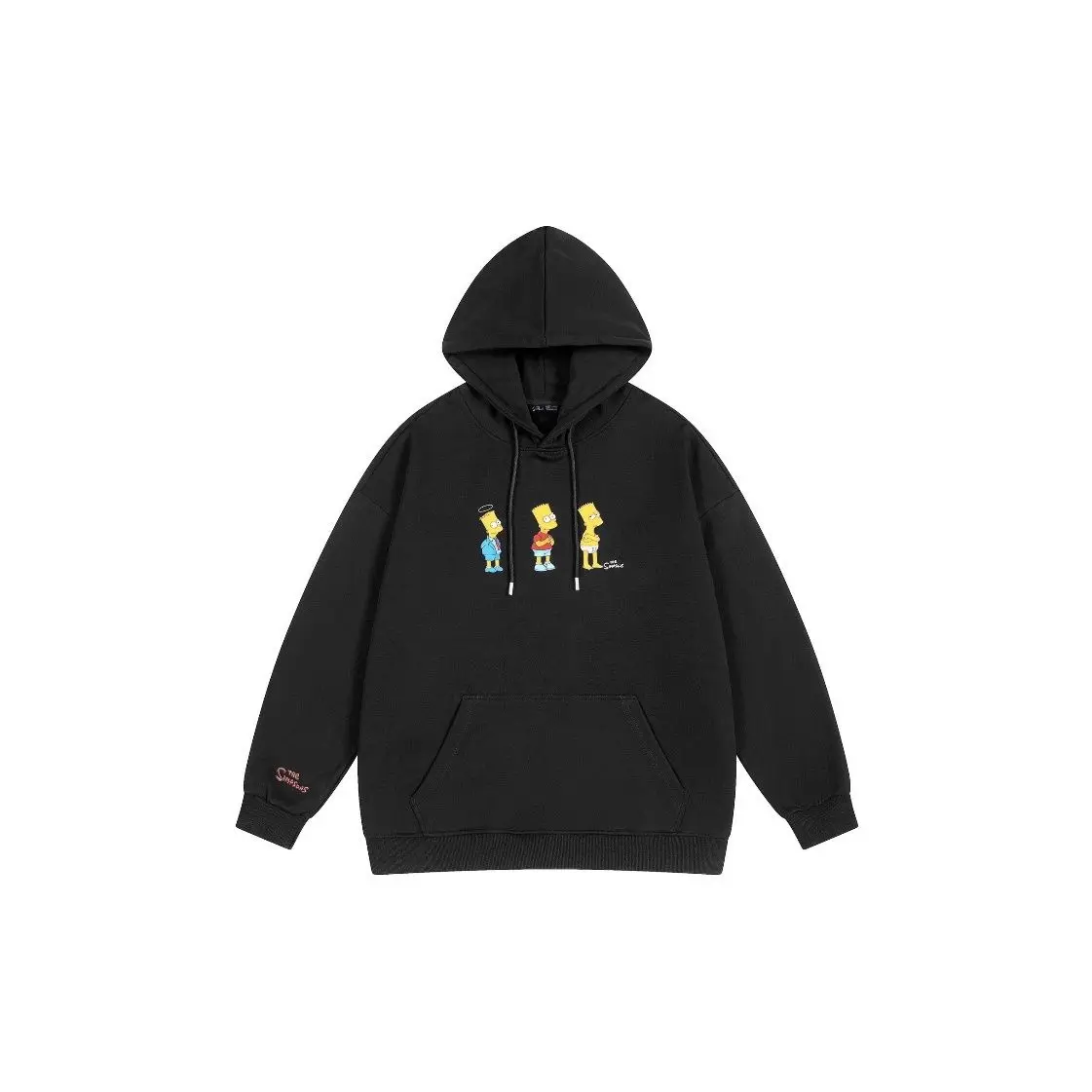 

Autumn and Winter New Men's and Women's Cartoon Printed Hoodie Rope Loose Solid Color High Quality Cotton Hoodie