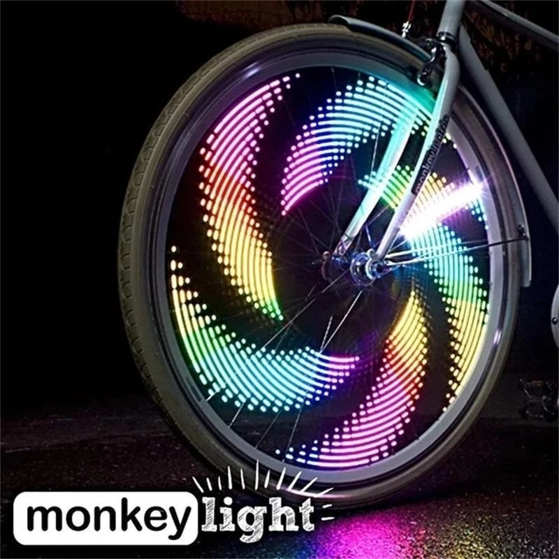 3D Bicycle Spoke LED Neon Lights Bike Motorcycle light For Cycling Safety Warning Motocross Wheel Color Hot Wheels Accessories