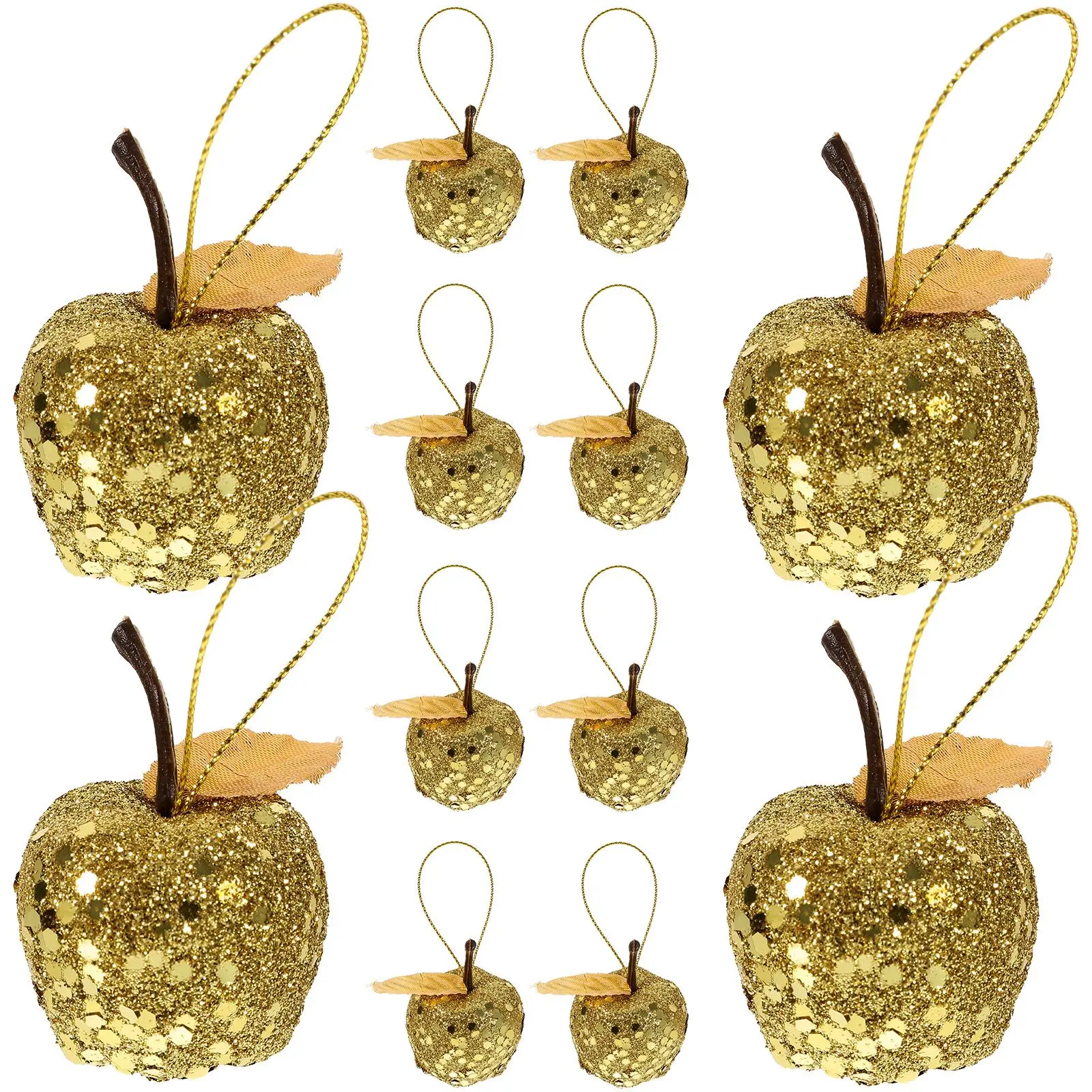 

20Pcs Christmas Foam Apple Pendant Simulation Red/Golden Mini Apple Ornament Christmas Tree Wedding Party Hanging Decoration
