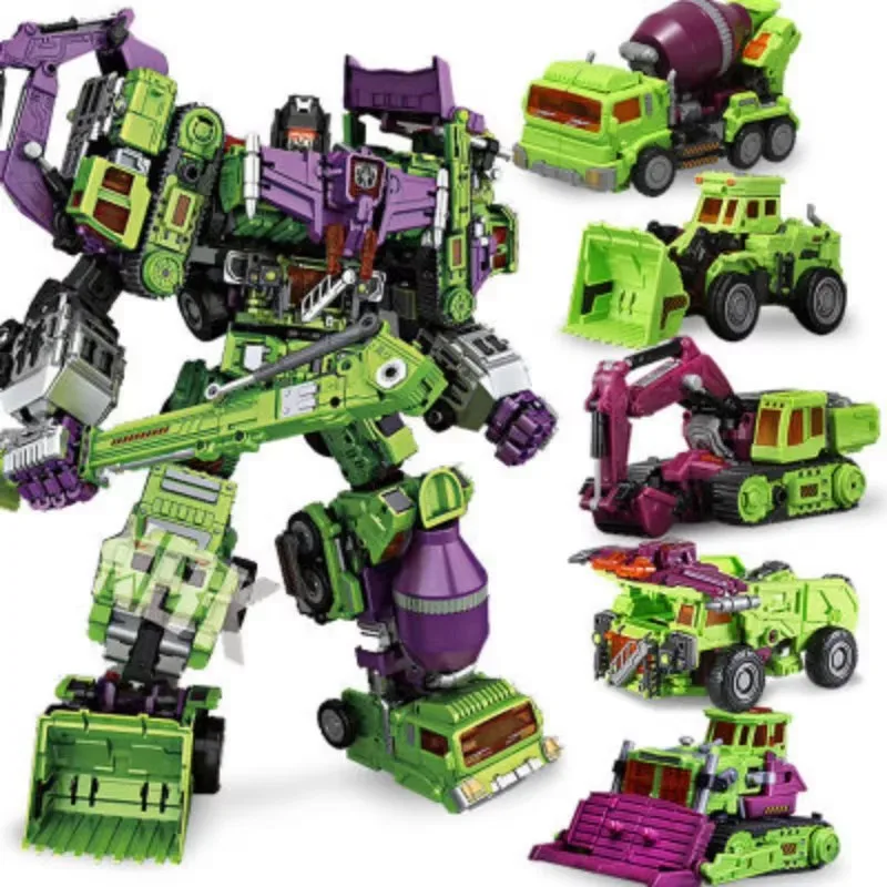 NBK Transformation Devastator G1 GT Combiners Toy Combiner Car Robot Action FiguresModel ABS 42cm Engineering Vehicle Model