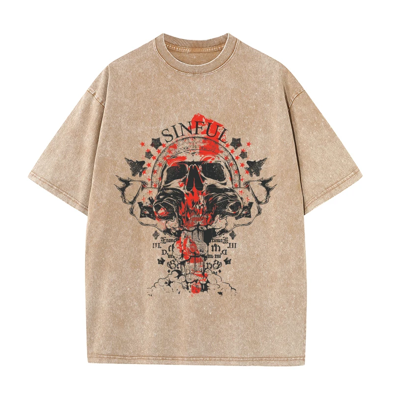 Women Top NEW Unisex Woman Clothing Skull Cotton T-shirts for Women Y2k Clothes Personalized T-shirt Plus Size Women's Clothing