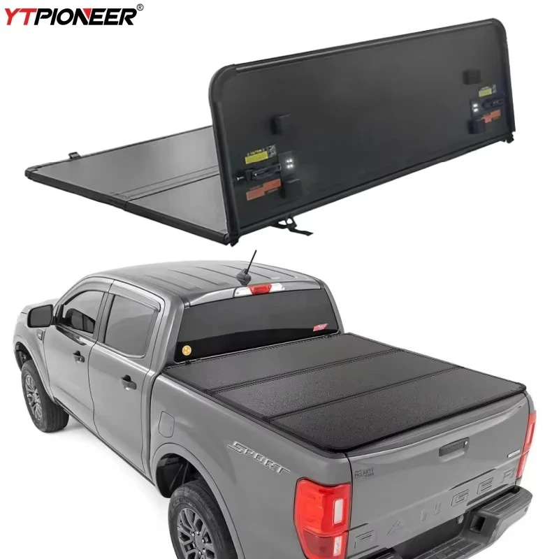 Cubierta de Aluminio Rígida para Camioneta Ford Ranger Xlt Wildtrak 2008 2011 2012 2017, Cubierta Trifold para la Caja de la Camioneta