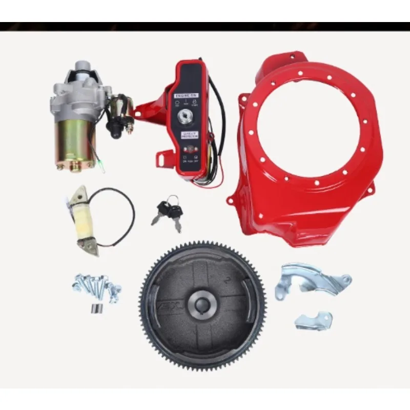 ELECTRIC START KITS 168F FOR LiFan 170F GX160 GX200 5.5HP 6.5HP 7HP 2KW 3KW GENERATOR HOUSING STARTER MOTOR FLYWHEEL