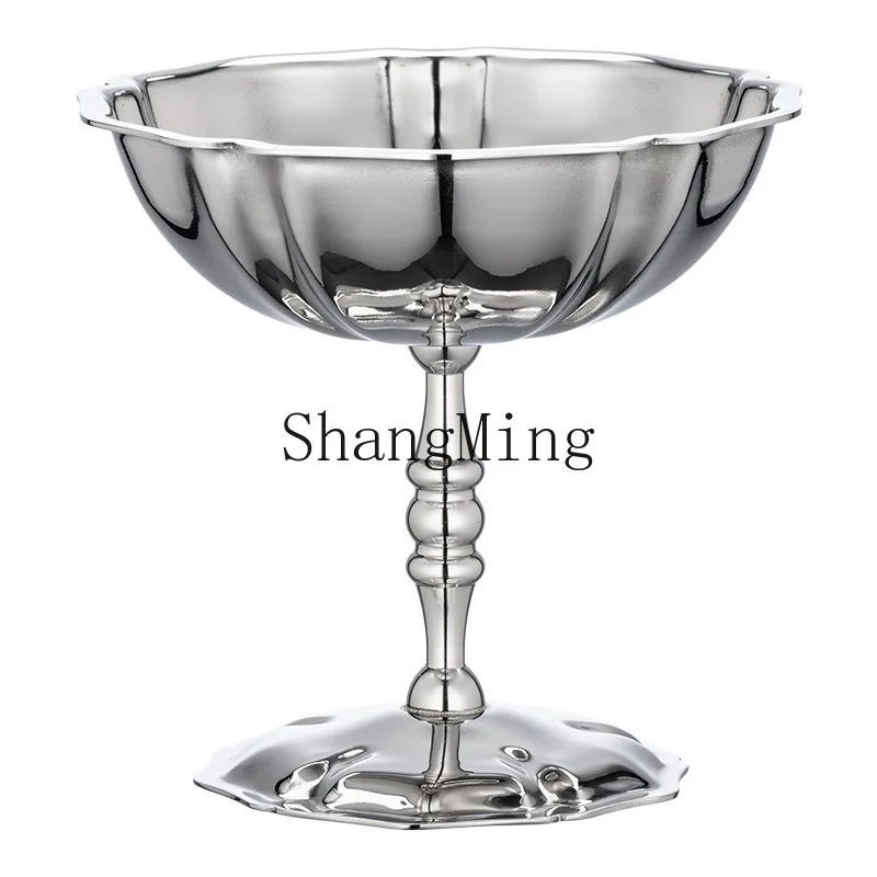

DSA stainless steel ice cream cup, tall and short ice cream cup goblet for hotel restaurant