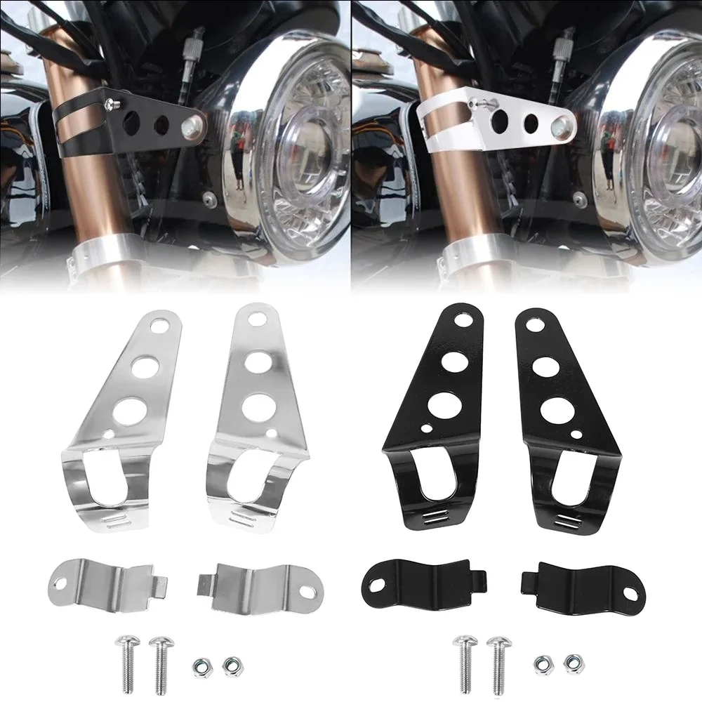 

Motorcycle Headlight Bracket Modification Holder Headlight Trestle Front Shock Absorber Bracket Material Is Iron Motorcycle Part