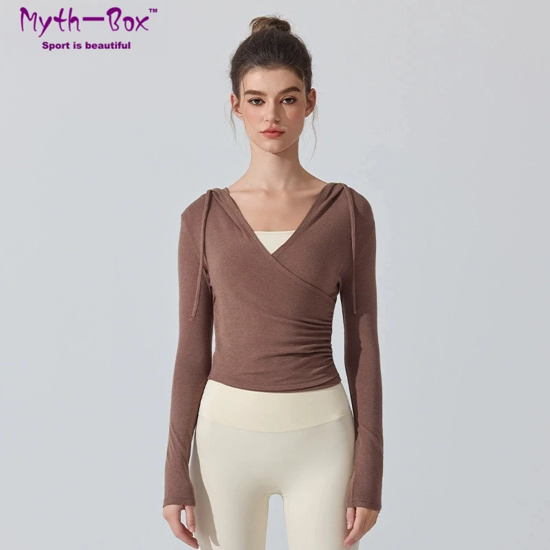

Autumn Women Sport Hoodies Long Sleeve Yoga Shirts Slim Warm Outerwear Elastic Running Sweatshirts Gym Fitness Hooded Tops Femme