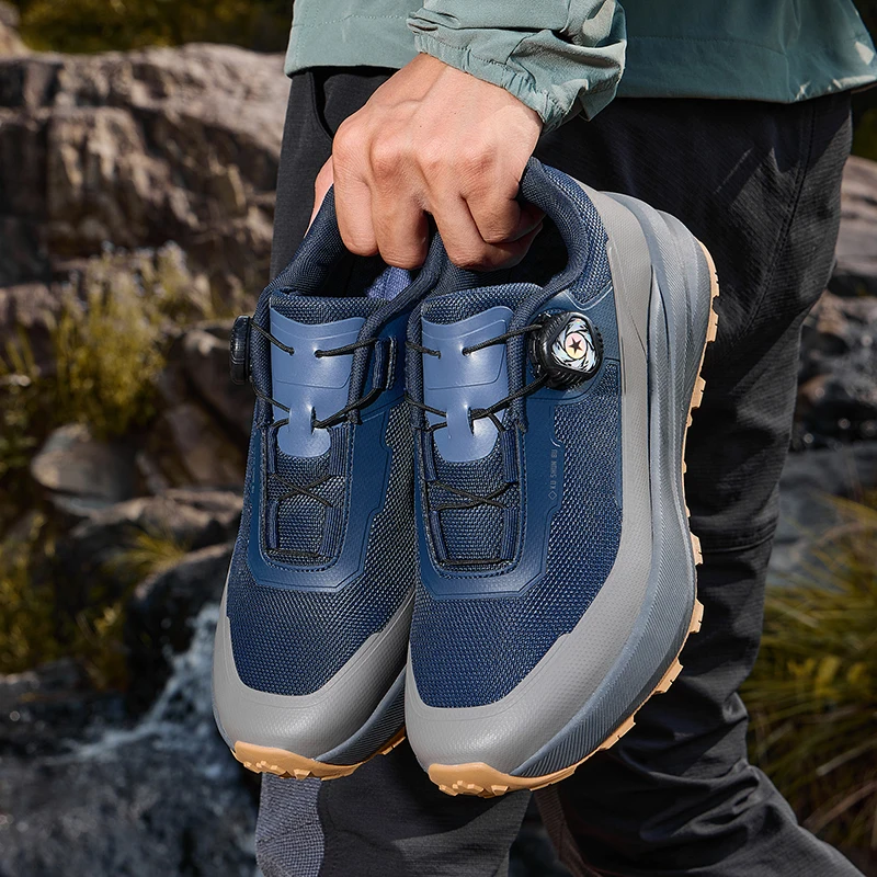 Classic Brand Comfortable Breath Outdoor Hiking Shoe Designer Quick Lacing Trekking Sneakers Anti Slip Mountain Climbing Shoe