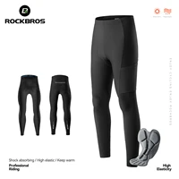 Pantalones de Ciclismo ROCKBROS para Hombre, Primavera/Otoño, con Almohadilla de Esponja Antichoque, Largos, Cálidos, para MTB y Ciclismo de Carretera