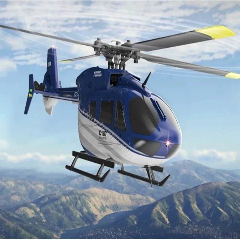 

C187 Remote-controlled Aircraft Ec135 Model Remote-controlled Helicopter Single Blade Aileron Free Aircraft Model Toy