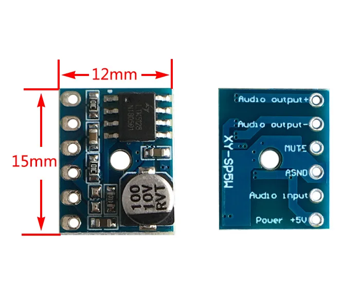 10 Pieces 5128 Mini Class D Module Digital Power Amplifier Board VS 88715V Monaural 5W Audio Power Amplifier DIY