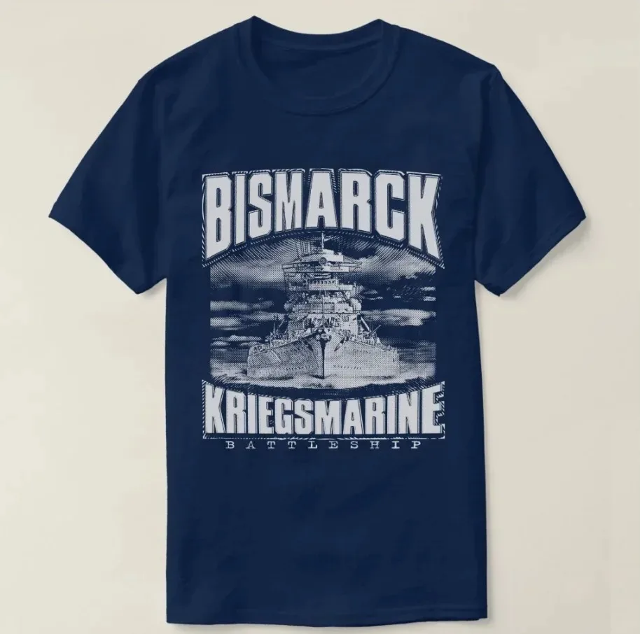 2024 Heavyweight Style Streetwear Fashion Vintage Summer Male Hot Sale 2 German Navy Otto Von Bismarck Men -Shirt Harajuku