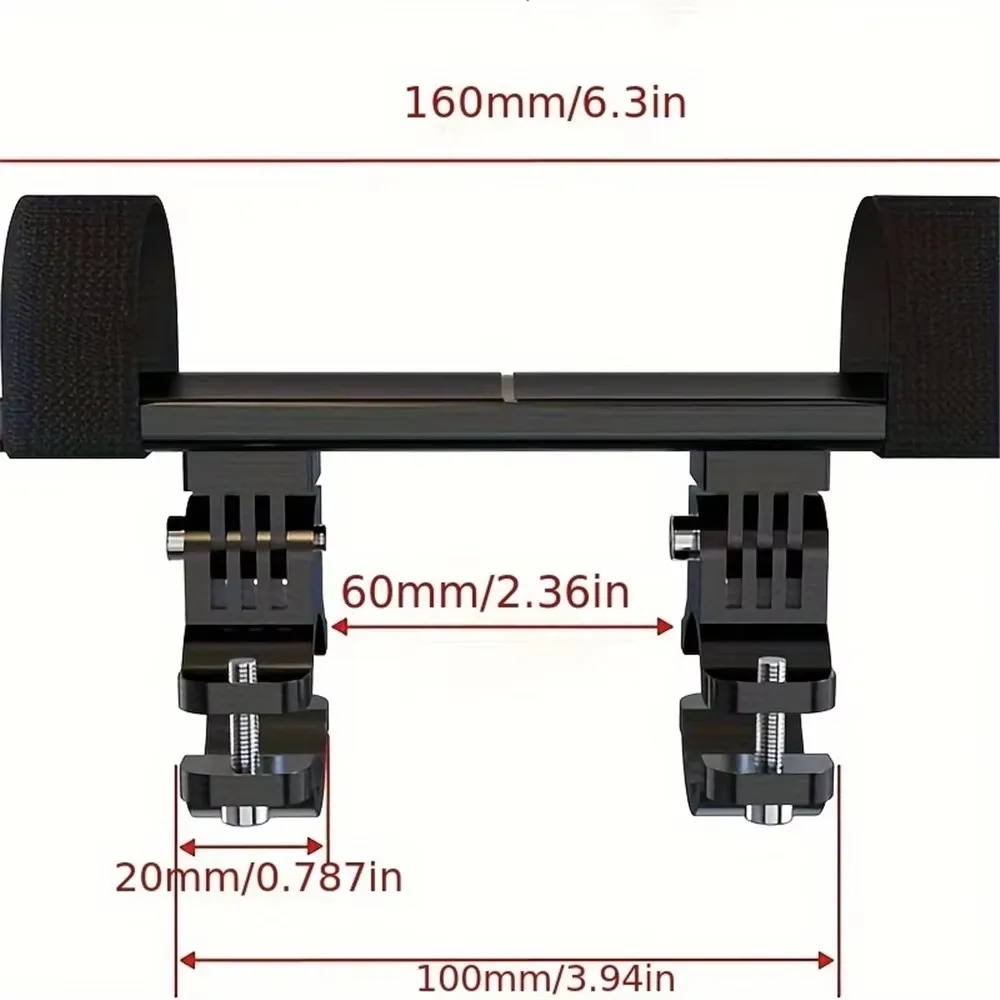 Adjustable Motorcycle Light Bracket Support Thickened Rubber Pad Protection Bike Torch Flashlight Headlight Speaker Mount Holder