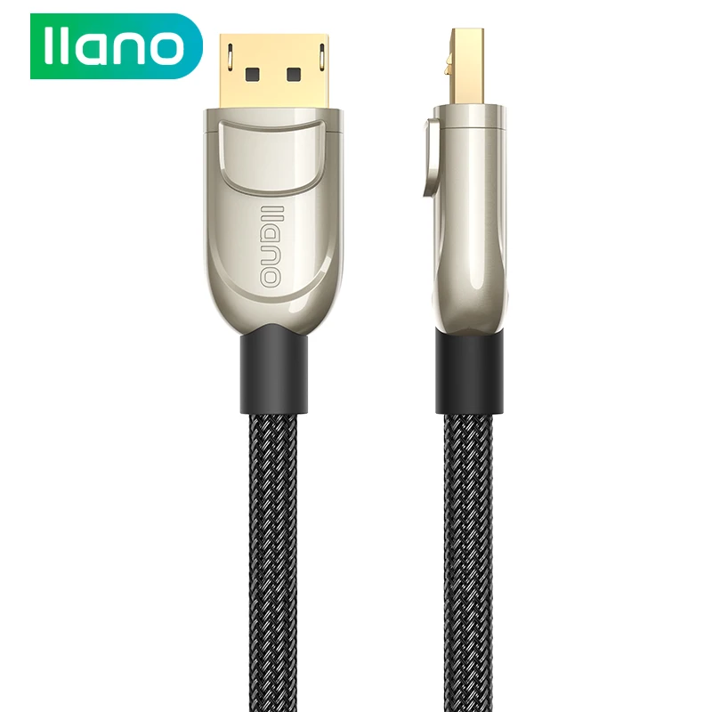 

USB-кабель llano Плетеный высокоскоростной с поддержкой 8K, 1,4 Гц, 165 Гбит/с