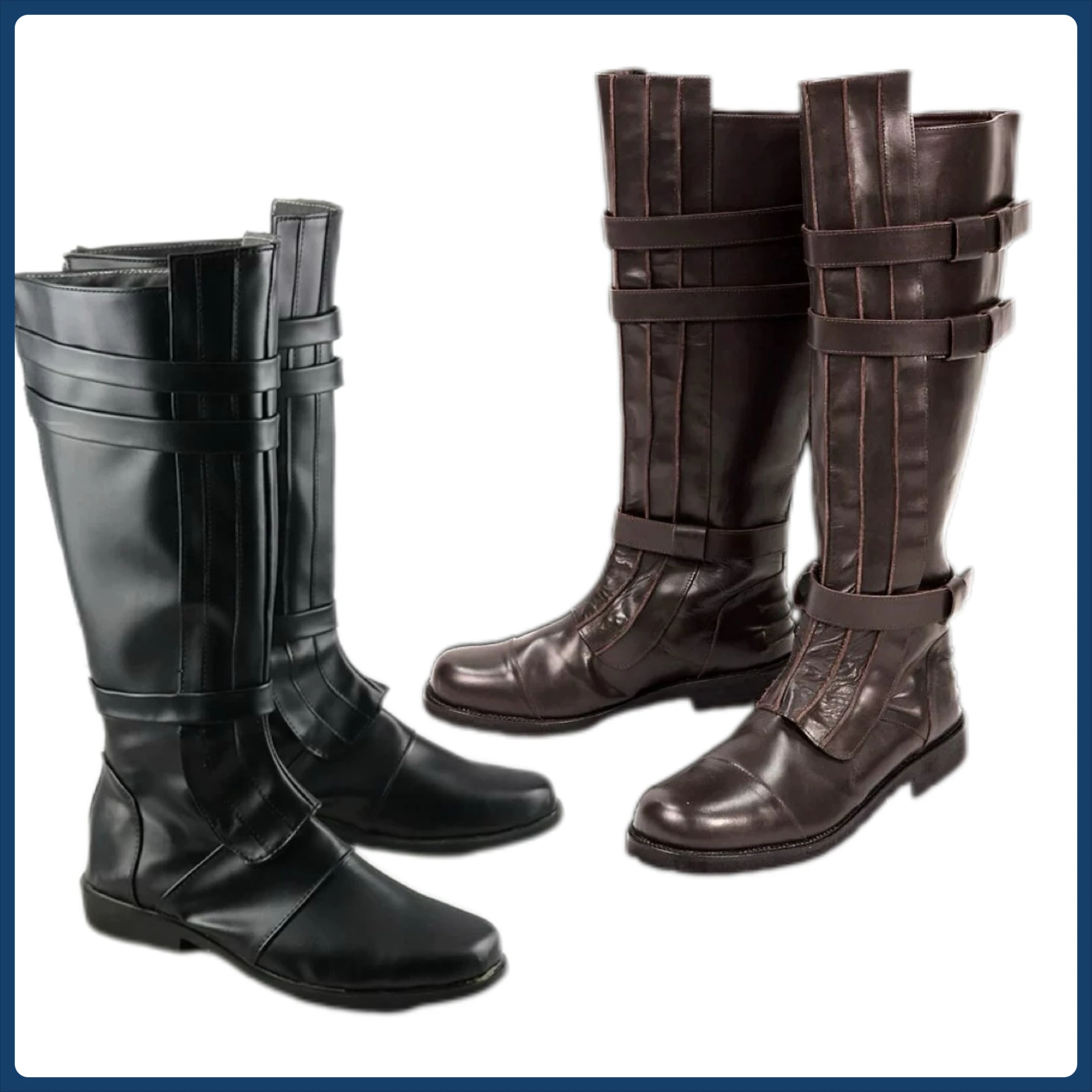 

Jedi anakin Cosplay Disguise Boots Black Brown Shoes Halloween Carnival Party Shoes