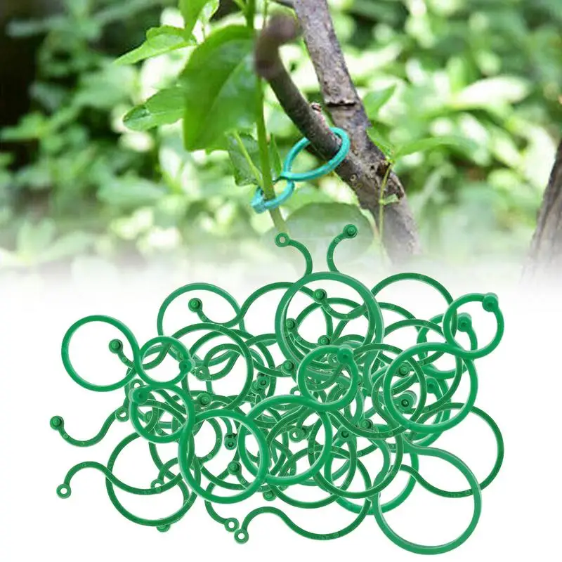 Klip Tempat Tanaman Rambat Gesper Berbentuk 8 50/100 Buah Klip Berdiri Tanaman Rambat Mentimun untuk Alat Berkebun Penopang Batang Tanaman Memanjat