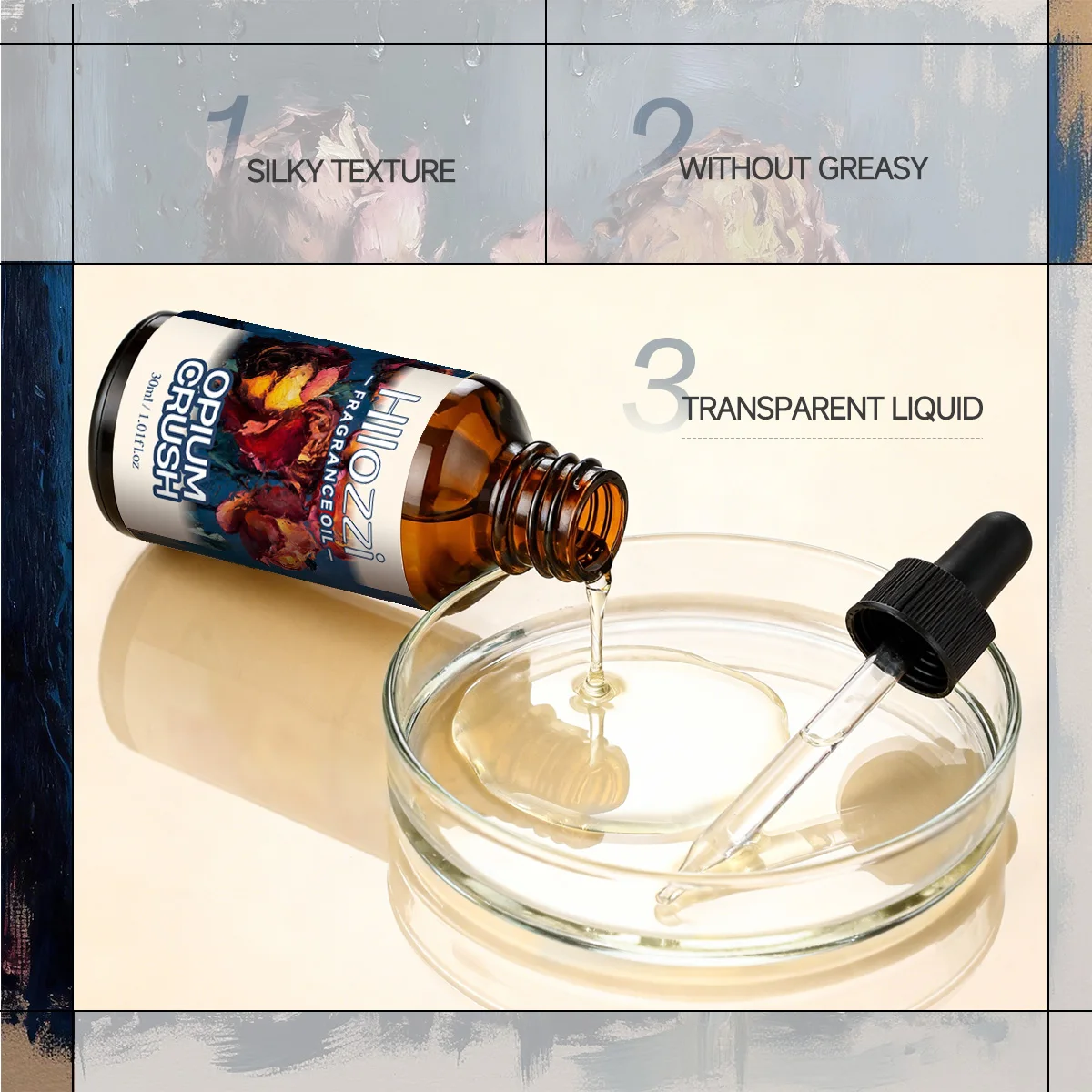 Opiun Crush essential oils fresh pleasant aroma, making them suitable for aromatherapy diffusers, humidifiers, DIY crafts.