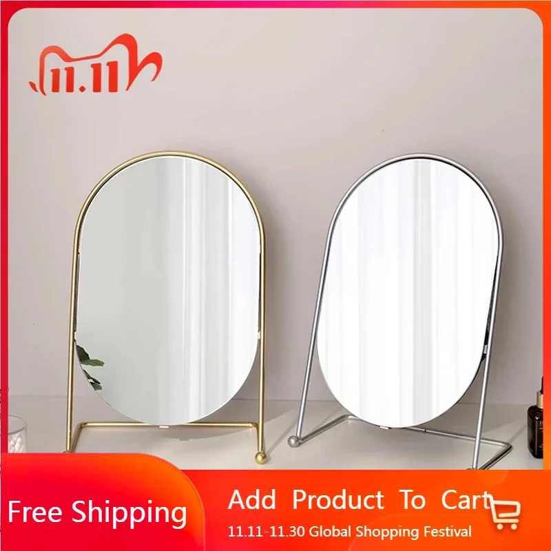 

Modern Nordic Mirror Shower Aesthetic Hand Desk Funky Compact Luxury Korean Girls Mirror Cosmetics Spiegel Wand Home Decorations
