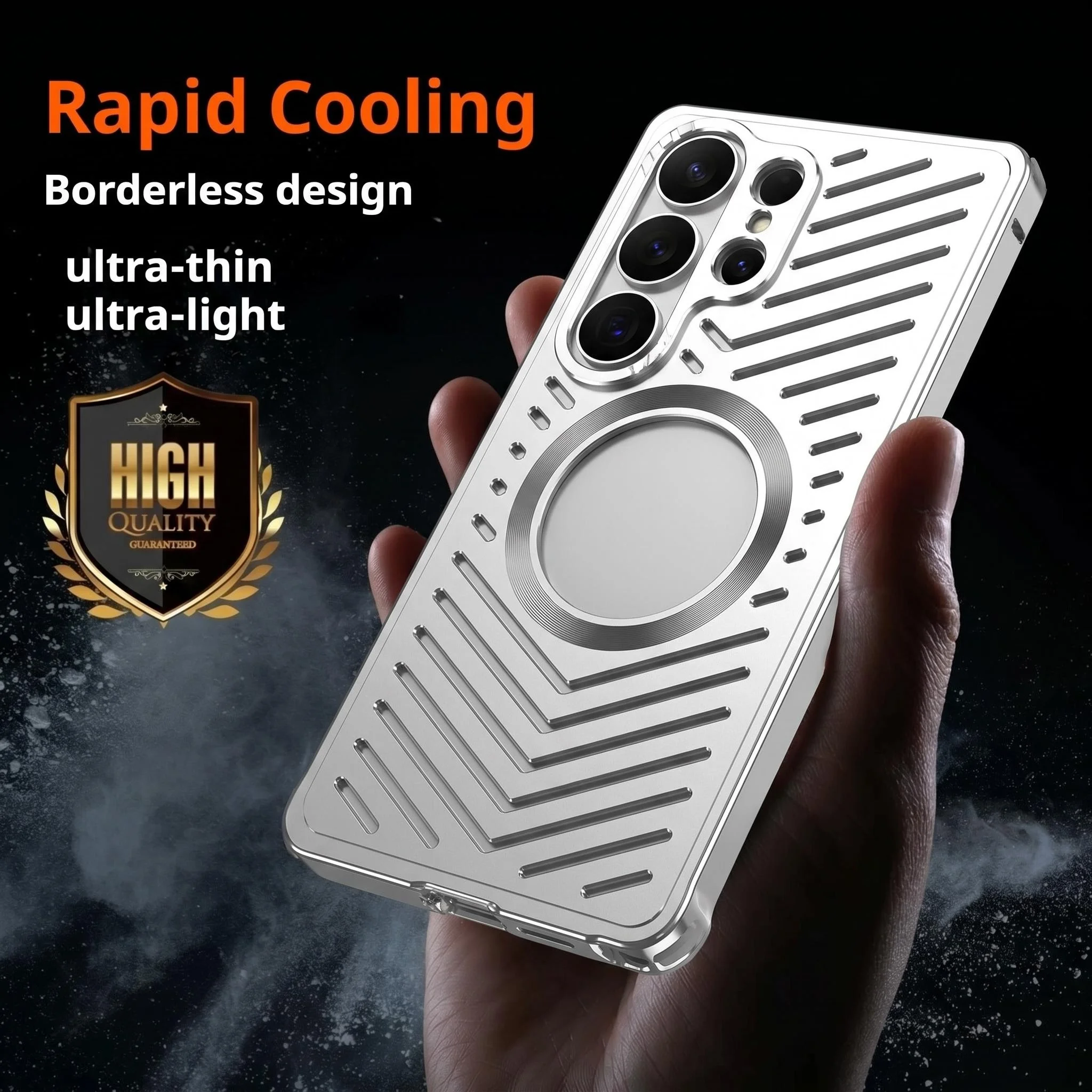 For Samsung Galaxy S24 S26 S25 Ultra Fast Cooling Case Magnetic Magsafe Design, Ultra Thin Aluminum alloy Gaming Protector Cover
