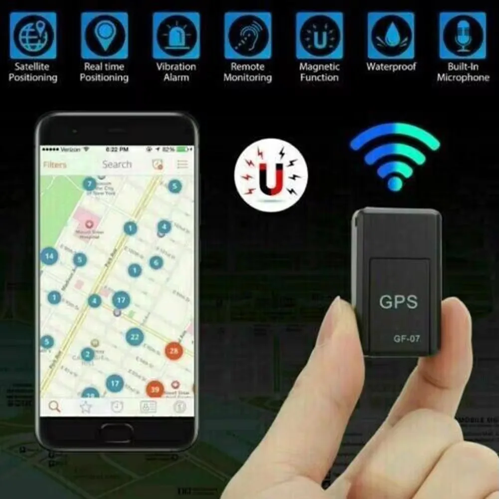 미니 GPS 차량 추적기, 실시간 추적 차량 도난 방지 분실 방지 로케이터, 강력한 마그네틱 마운트, SIM 메시지 포지셔너, GF 07