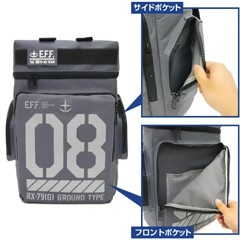 Anime GUNDAM THE 08TH MS TEAM RX-79 Cosplay Unisex Backpack Students School Bag Schoolbags Laptop Travel Shoulder Bag