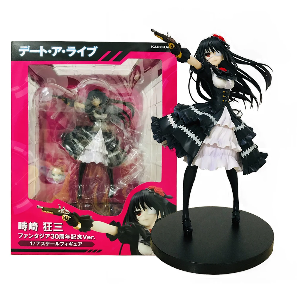 23CM Popular Anime DATE A LIVE Figure Tokisaki Kurumi 30th Anniversary Edition Beautiful Girl Model PVC Collection Static Toys