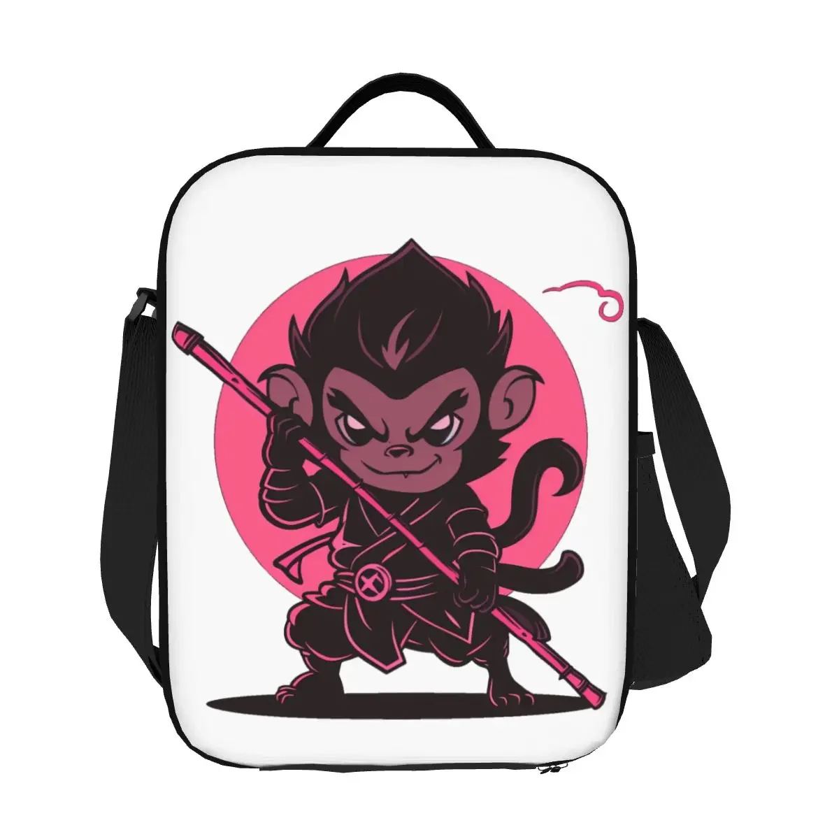 Custom Monkey King Wukong Myth And Folklore Insulated Lunch Bags for Video Game Lover Gaming Portable Thermal Food Bento Box