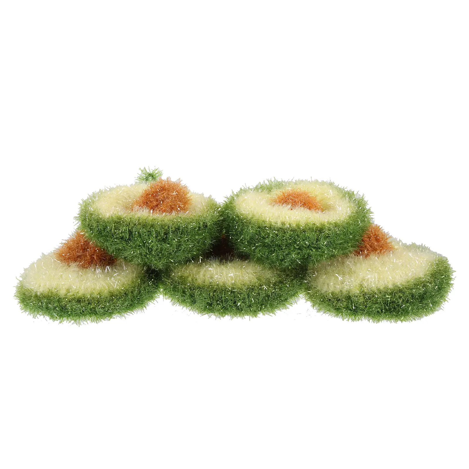 

5pcs Fruit Shaped Dish Sponge Set Cartoon Wash Cloth Kitchen Cleaning Scrub Household Sponges Grease Wipe Reusable Cleaners