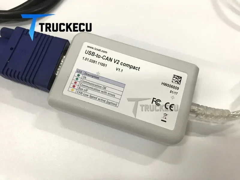 لمجموعة تشخيص MTU (USB-to-CAN V2) Diasys 2.7 USB مفتاح IXXAT USB إلى CAN V2 مدمج + كابل MTU ADEC + MTU MDEC