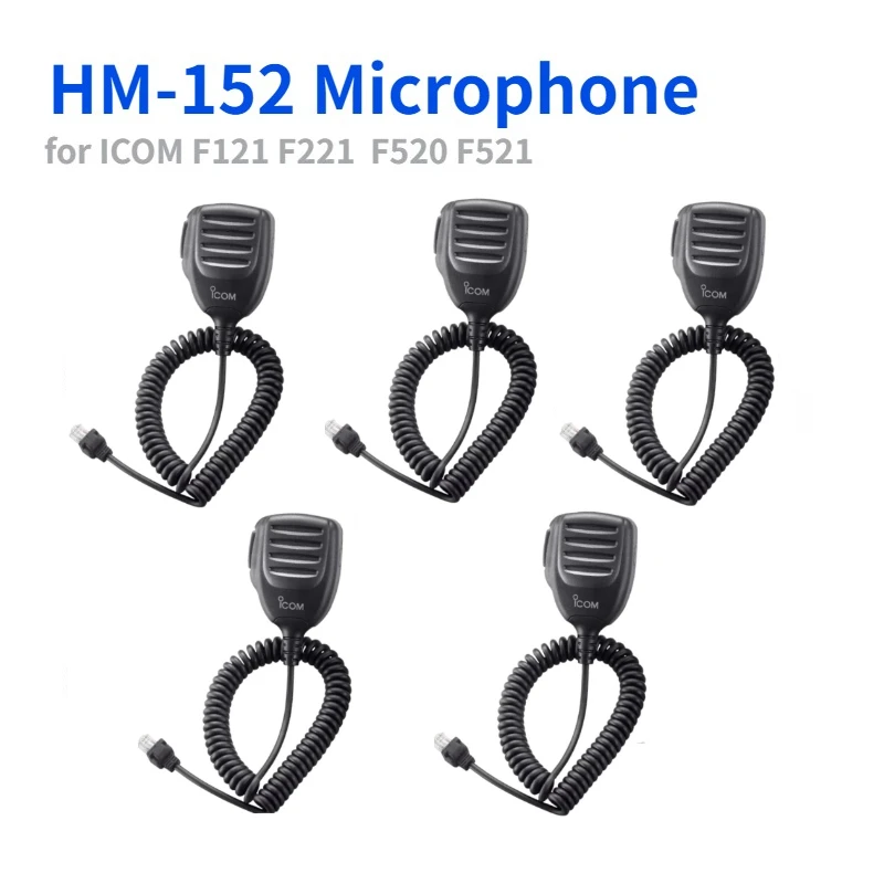 

5pcs HM-152 8-pin Handheld Speaker Mic Microphone for ICOM IC-F1010 IC-F1020 F121 F221 F520 F521 A110 F221 F5011 F6011 F6021