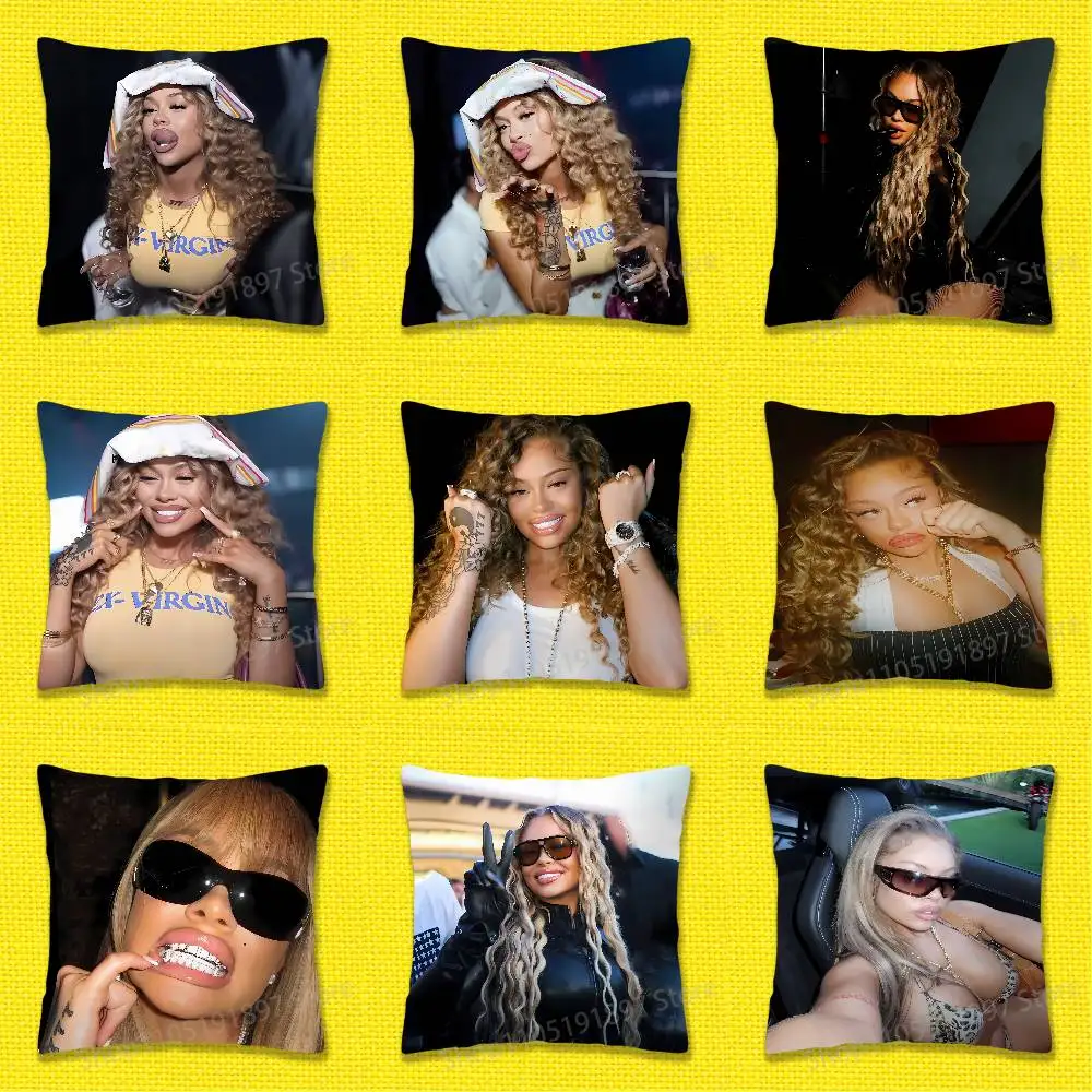 

L-Latto 777 American Rapper Singer Throw Pillow Case For 55cm 40cm 45*45cm 50cm 30cm Square Office Cushion Cover