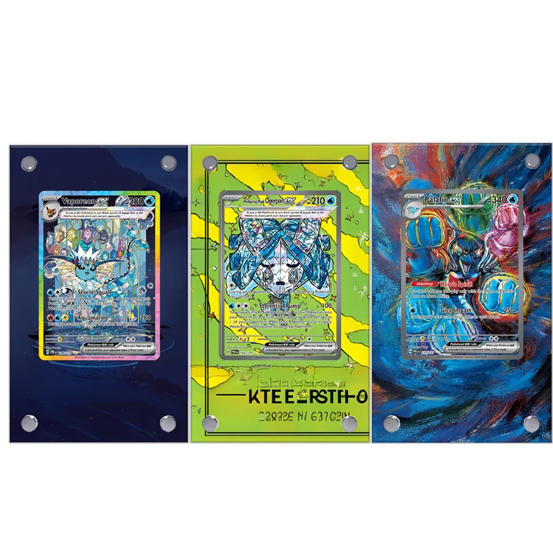 

Коллекционный стенд для карт PSA: Palafin, Vaporeon, Glaceon — расширенная версия, для демонстрации аниме-карточек (без карточек)