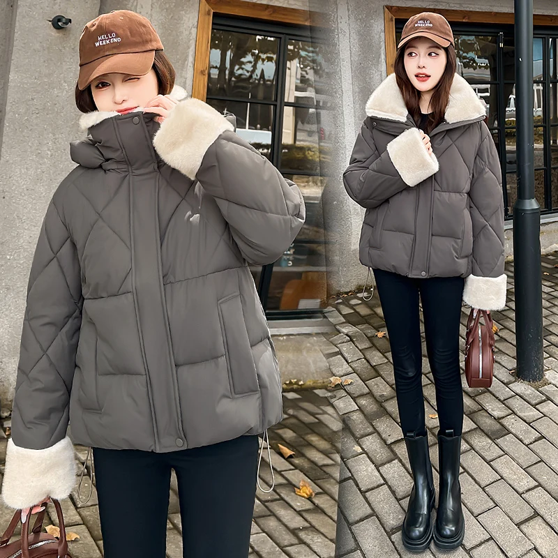 2025 Winter Women Jacket Warm Parkas Female Thicken Coat Cotton Padded Long Hooded Outwear Casual Loose Women Snow Parka Jackets