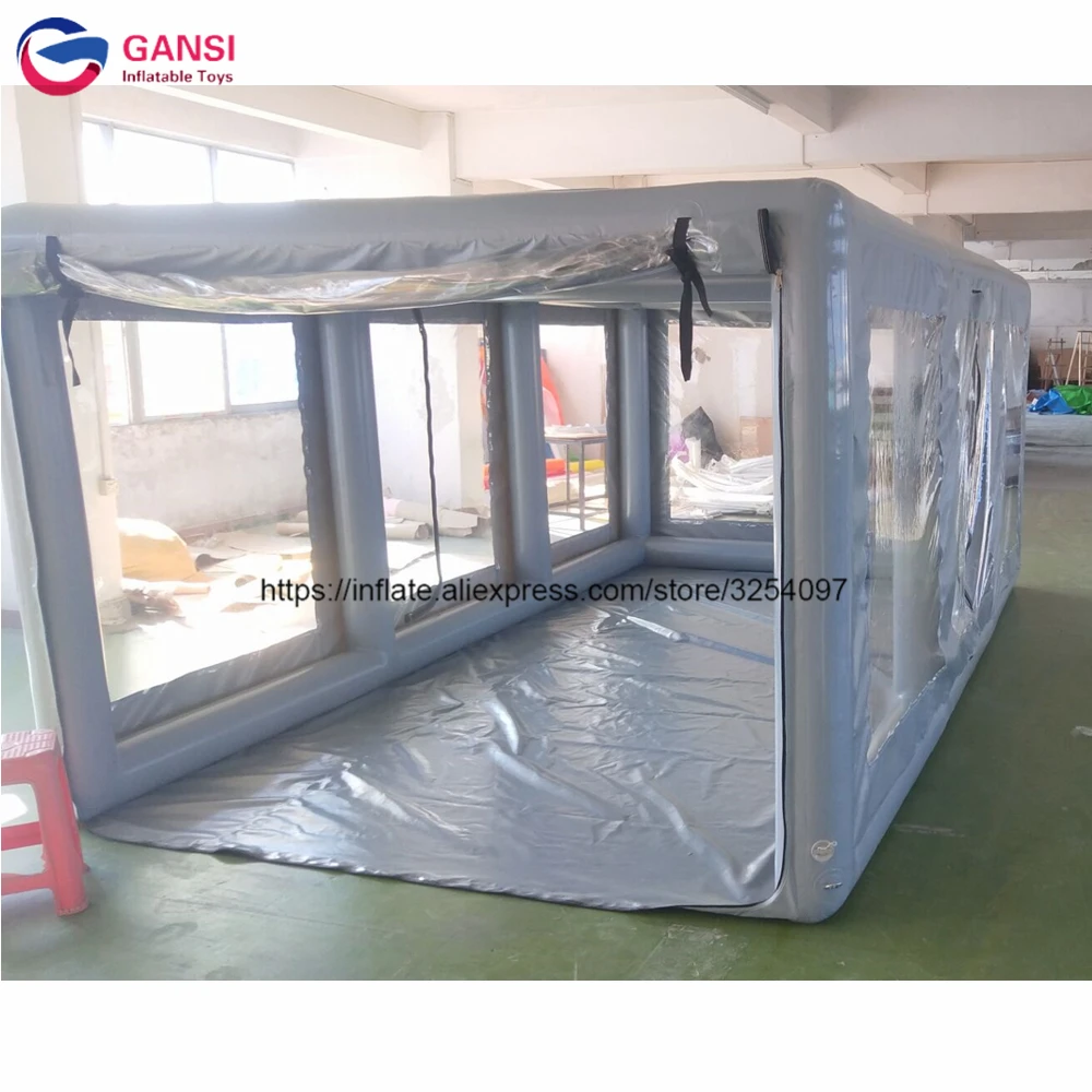 Funny air sealed dustproof inflatable car cover tent,customized grey inflatable car garage tent