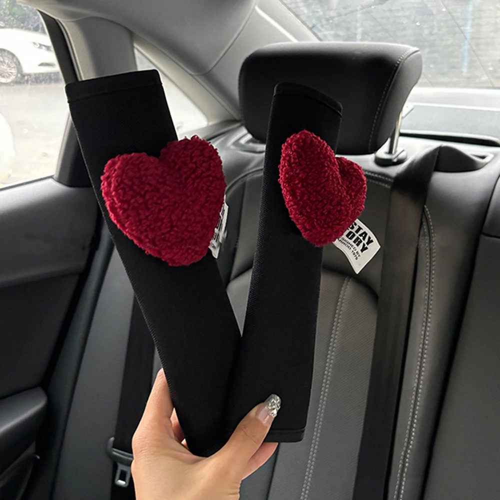 

Love Heart Car Styling Seat Belt Cover Soft Neck Support Car Seatbelt Shoulder Pad Cushion Protector Car Seat Belt Cover