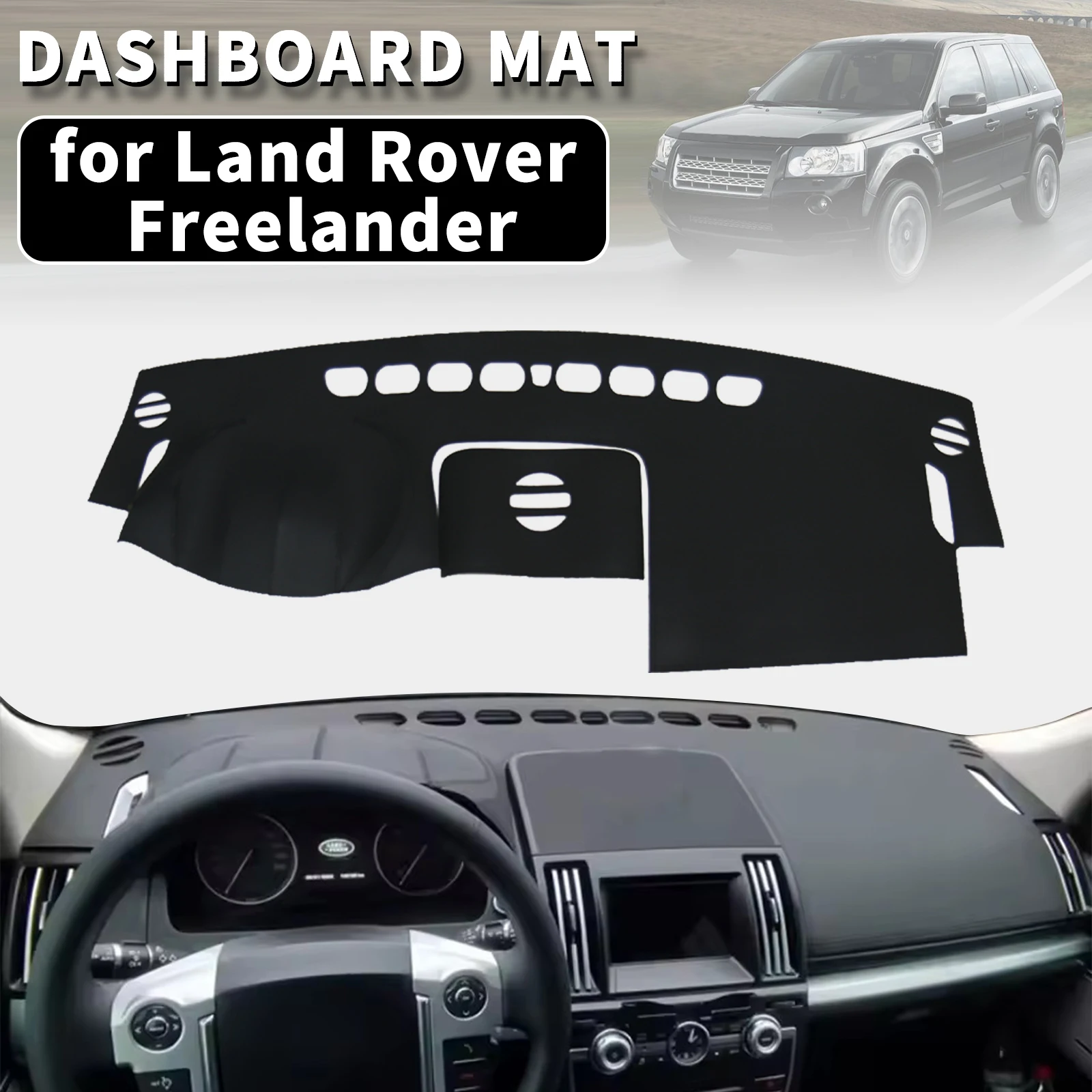 

for Land Rover Freelander 2 LR2 2006-2015 L359 Dashmat Dashboard Cover Dash Mat Anti-UV Sun Shade Carpet Pad Styling Protector