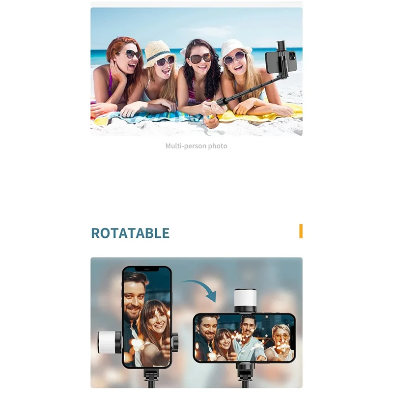 A34M-Q12S عصا سيلفي لاسلكية قابلة للطي بلوتوث Monopod مع مصراع التحكم عن بعد ملء ضوء ترايبود آيفون أندرويد هواوي