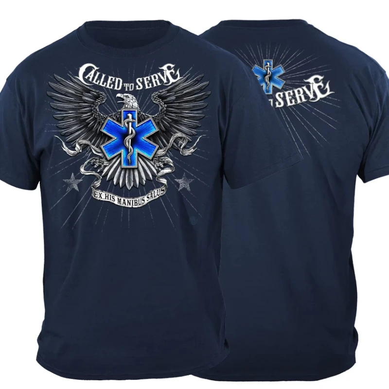 Medical Service Star of Life EMS Medic Paramedic T-Shirt 100% Cotton O-Neck Summer Short Sleeve Casual Mens T-shirt