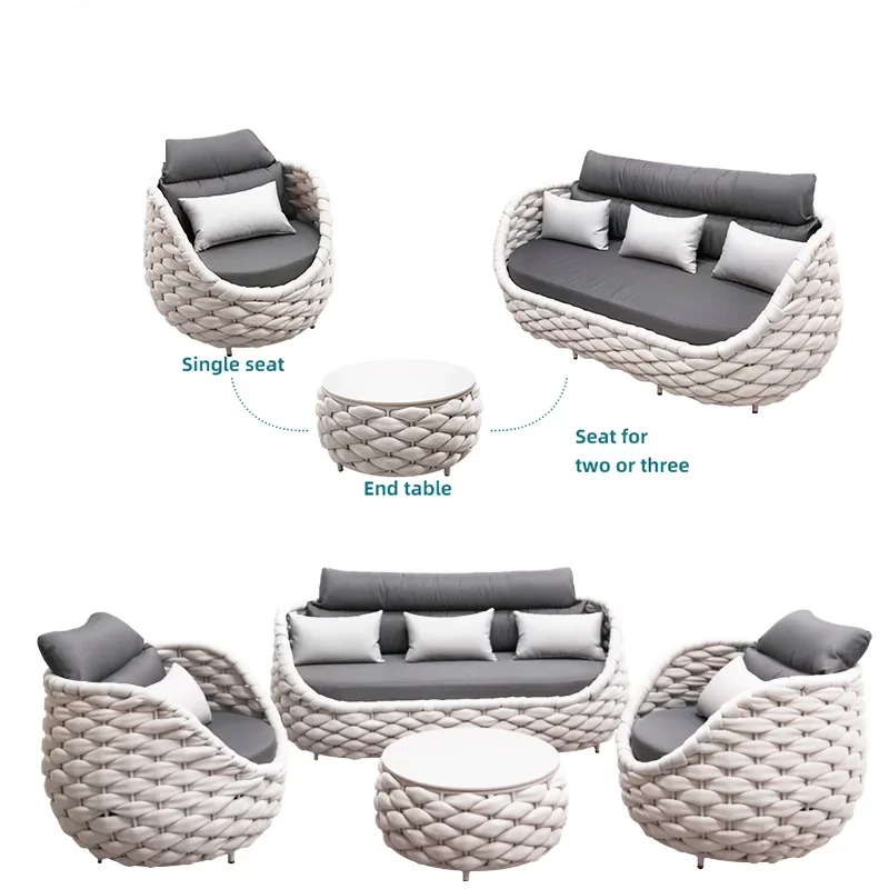 

Luxury garden furniture outdoor sofa outdoor rope sofa balcony furniture outdoor garden sofas rope for furniture