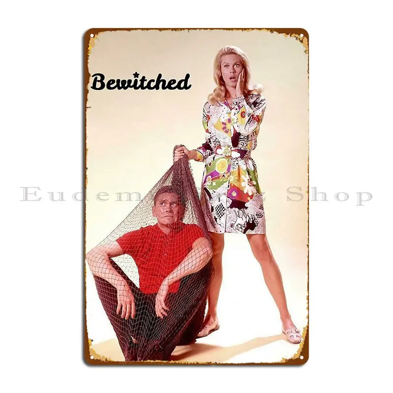 Samantha And Darren Bewitched Metal Plaque Poster Design Bar Cave Cinema Club Bar Poster Tin Sign Poster