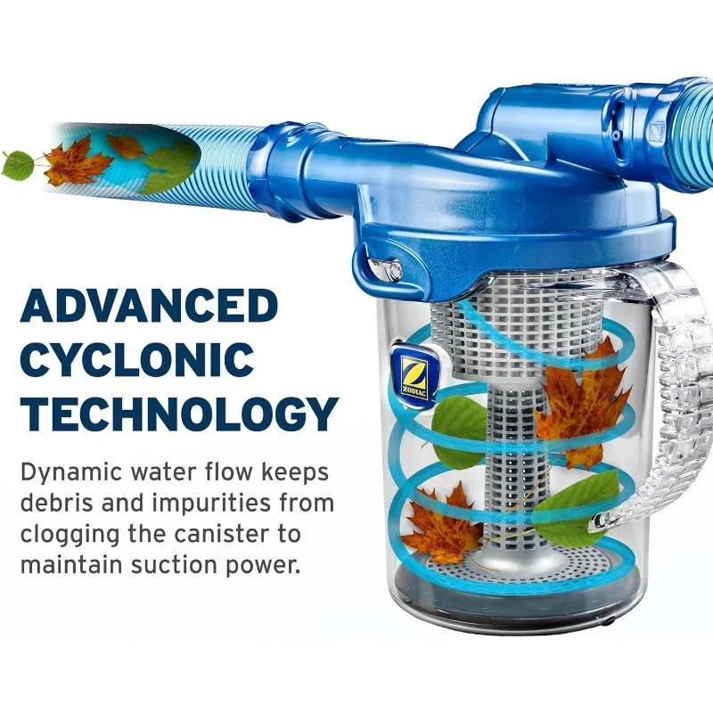 علبة صائد أوراق تنظيف حوض السباحة الأوتوماتيكية من زودياك الإعصارية